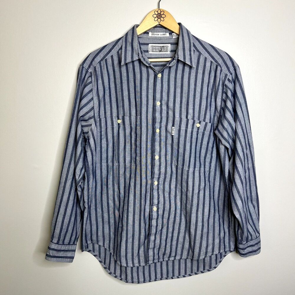 Vintage Silver Label Levi's Striped Dress Shirt